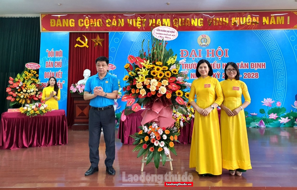 Quận Hoàng Mai: Tổ chức thành công Đại hội Công đoàn Trường Tiểu học Tân Định