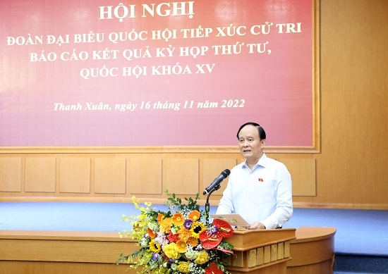 Đồng chí Nguyễn Ngọc Tuấn tiếp xúc cử tri sau kỳ họp thứ tư, Quốc hội khóa XV