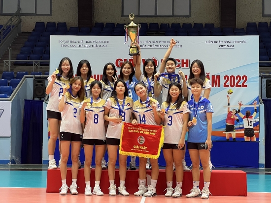Giải bóng chuyền U23 Quốc gia 2022: Đội bóng chuyền nữ VietinBank xuất sắc bảo vệ thành công ngôi Vô địch