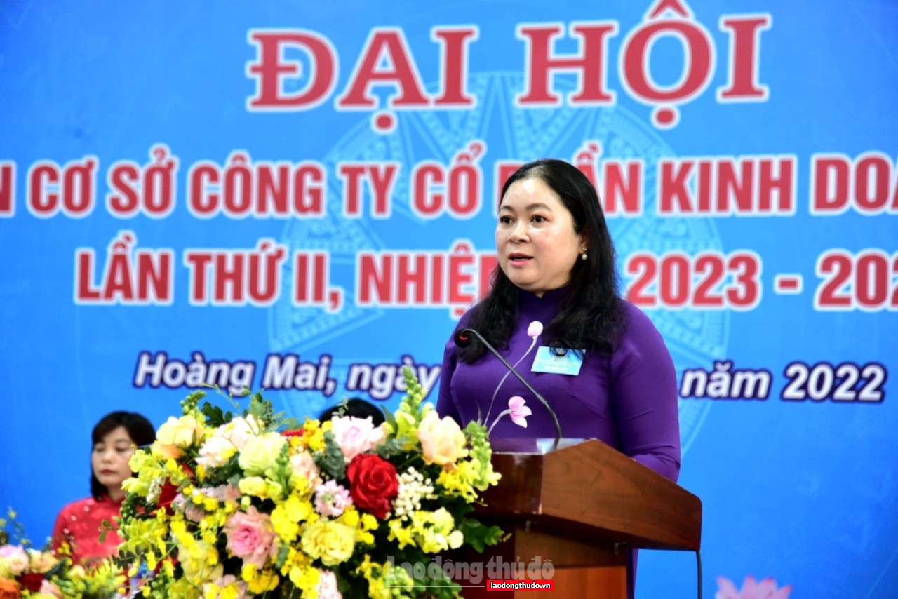 Quận Hoàng Mai: Hoàn thành Đại hội điểm Công đoàn cơ sở khối doanh nghiệp