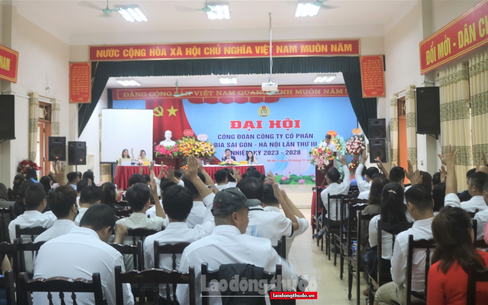 Quận Bắc Từ Liêm: Tổ chức thành công Đại hội điểm Công đoàn Công ty Cổ phần Bia Sài Gòn - Hà Nội