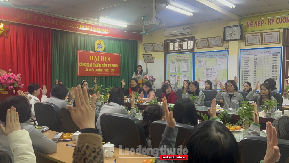 Trường Mầm non Sơn Ca (Hà Đông): Tiếp tục nâng cao hơn nữa chất lượng hoạt động công đoàn
