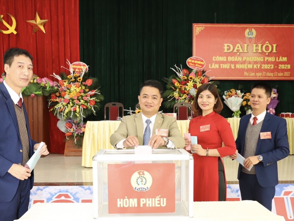UBND phường Phú Lãm tổ chức thành công Đại hội Công đoàn nhiệm kỳ 2023-2028