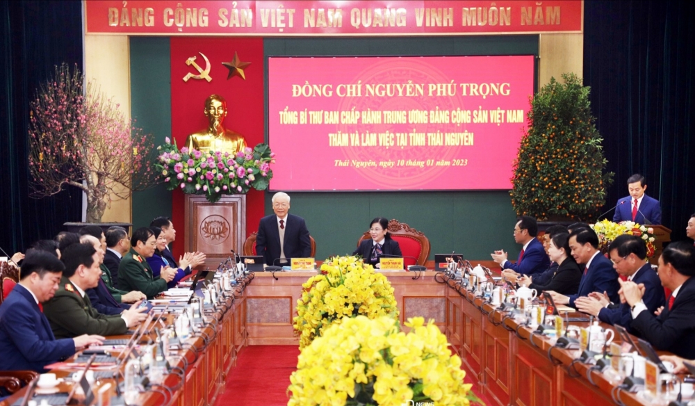 Tổng Bí thư Nguyễn Phú Trọng: Xây dựng Thái Nguyên phát triển nhanh, bền vững