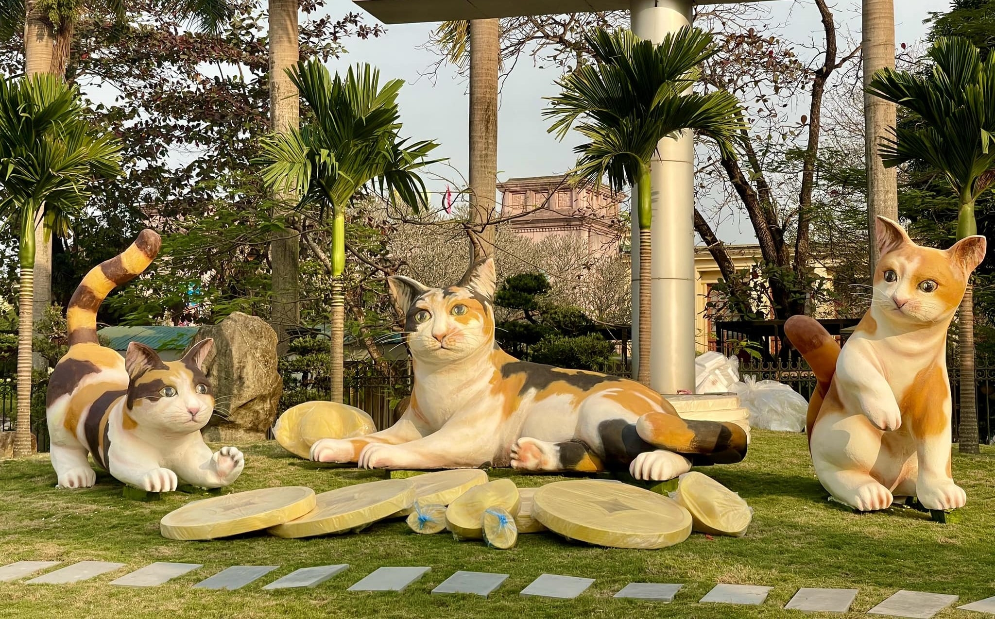 Độc đáo linh vật Mèo năm Quý Mão 2023 tại các địa phương