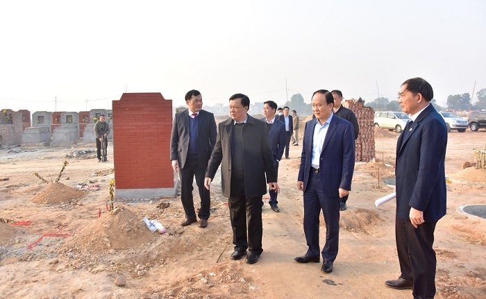 Bí thư Thành ủy Hà Nội đi kiểm tra tiến độ đường Vành đai 4