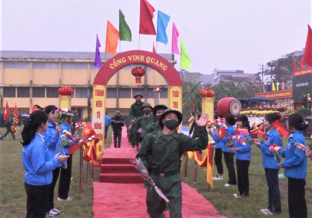 Huyện Ứng Hòa: 185 tân binh sẵn sàng lên đường làm nhiệm vụ bảo vệ Tổ quốc