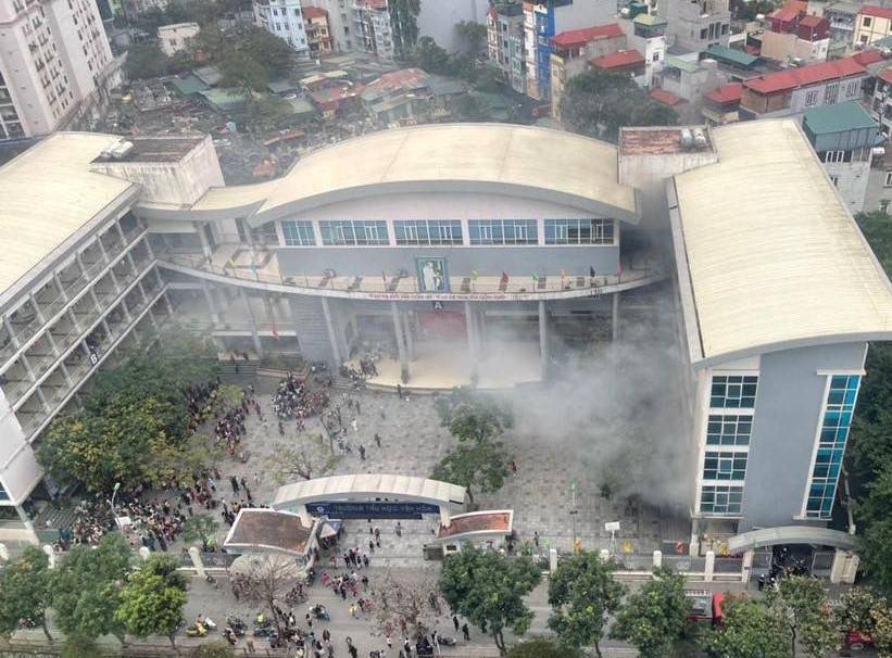 Dập tắt kịp thời đám cháy tại Trường tiểu học Yên Hòa