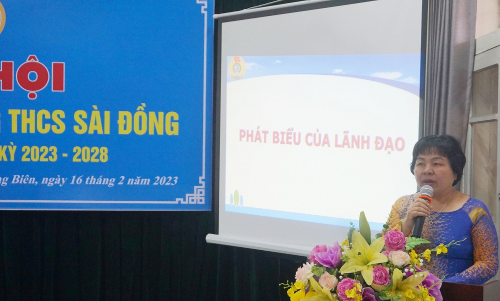 Đại hội Công đoàn Trường THCS Sài Đồng lần thứ XIII, nhiệm kỳ 2023-2028 thành công tốt đẹp