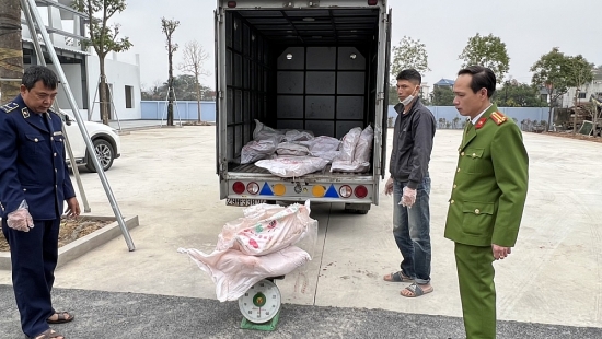 Hà Nội: Tạm giữ 700kg nầm lợn không rõ nguồn gốc xuất xứ