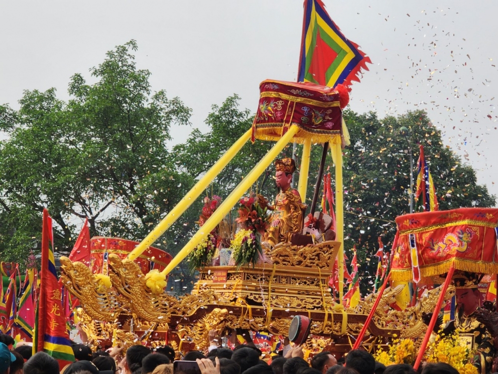 Đặc sắc lễ rước kiệu tại hội làng truyền thống xã Thượng Lâm - Đồng Tâm