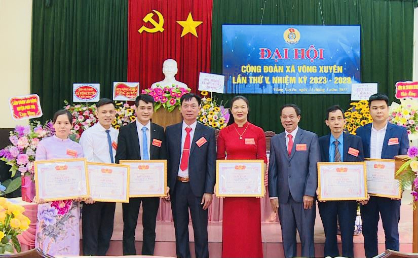 Công đoàn xã Võng Xuyên tổ chức thành công Đại hội lần thứ V