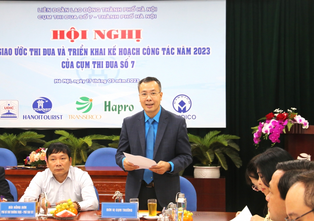 Cụm Thi đua số 7 LĐLĐ thành phố Hà Nội ký giao ước thi đua năm 2023