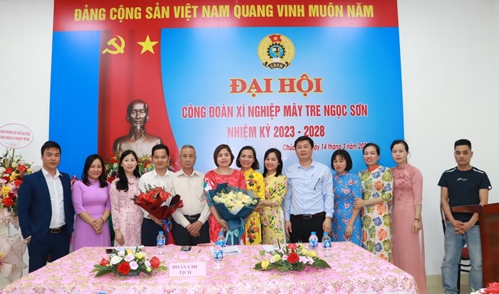 Tổ chức thành công Đại hội Công đoàn Xí nghiệp mây tre Ngọc Sơn nhiệm kỳ 2023 - 2028