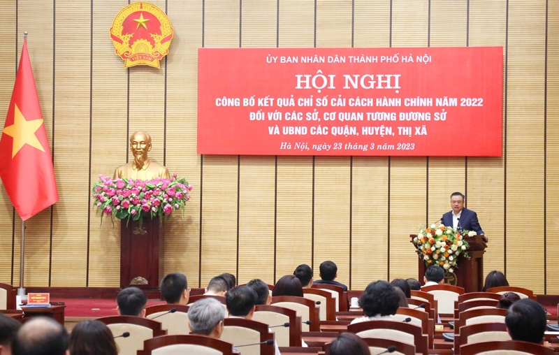 Sở Lao động, Thương binh và Xã hội và quận Hoàn Kiếm dẫn đầu chỉ số cải cách hành chính năm 2022