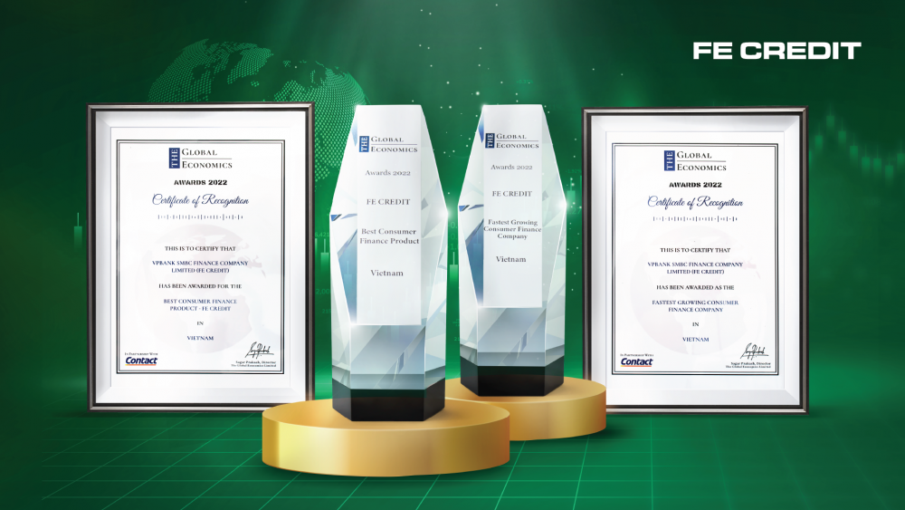 FE CREDIT vinh dự nhận 2 giải thưởng quốc tế từ Tạp chí The Global Economics