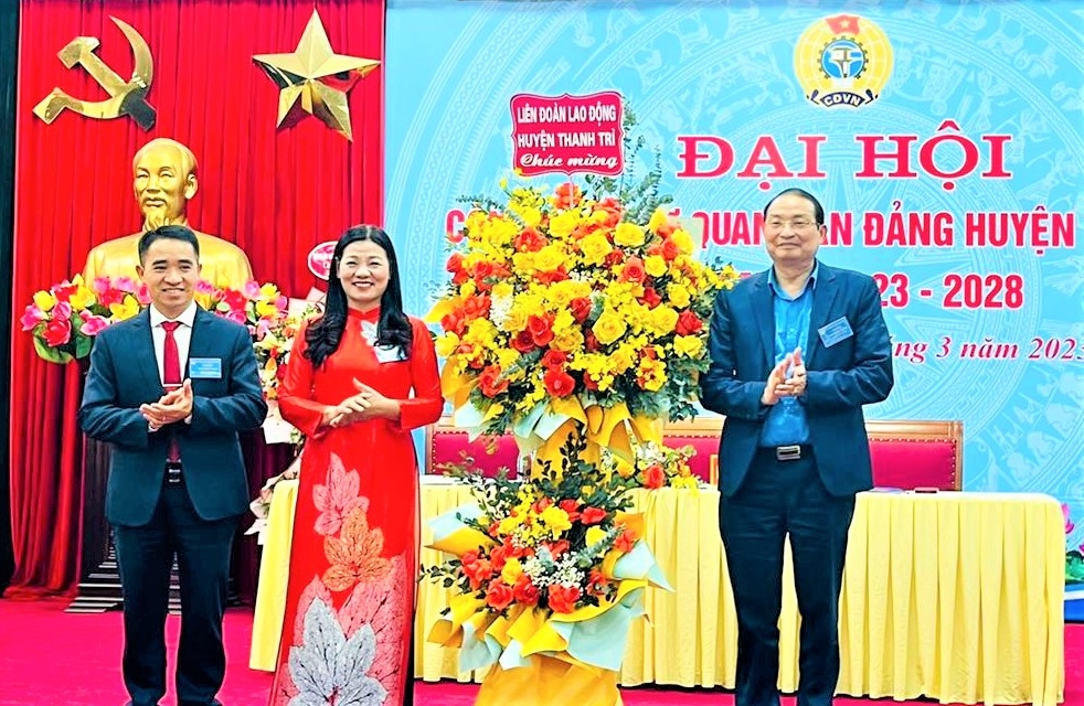 Tổ chức thành công Đại hội Công đoàn cơ quan Dân Đảng huyện Thanh Trì, nhiệm kỳ 2023 - 2028