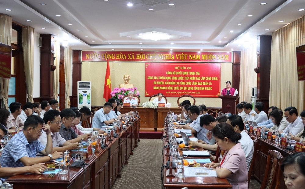 Thanh tra công tác tuyển dụng, bổ nhiệm, nâng ngạch công chức tại tỉnh Bình Phước