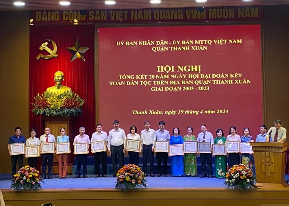 Quận Thanh Xuân tổng kết 20 năm Ngày hội đại đoàn kết toàn dân tộc