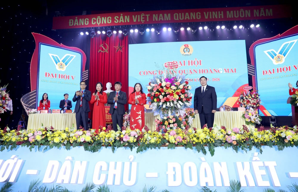 TRỰC TUYẾN HÌNH ẢNH: Đại hội Công đoàn quận Hoàng Mai lần thứ V, nhiệm kỳ 2023   2028