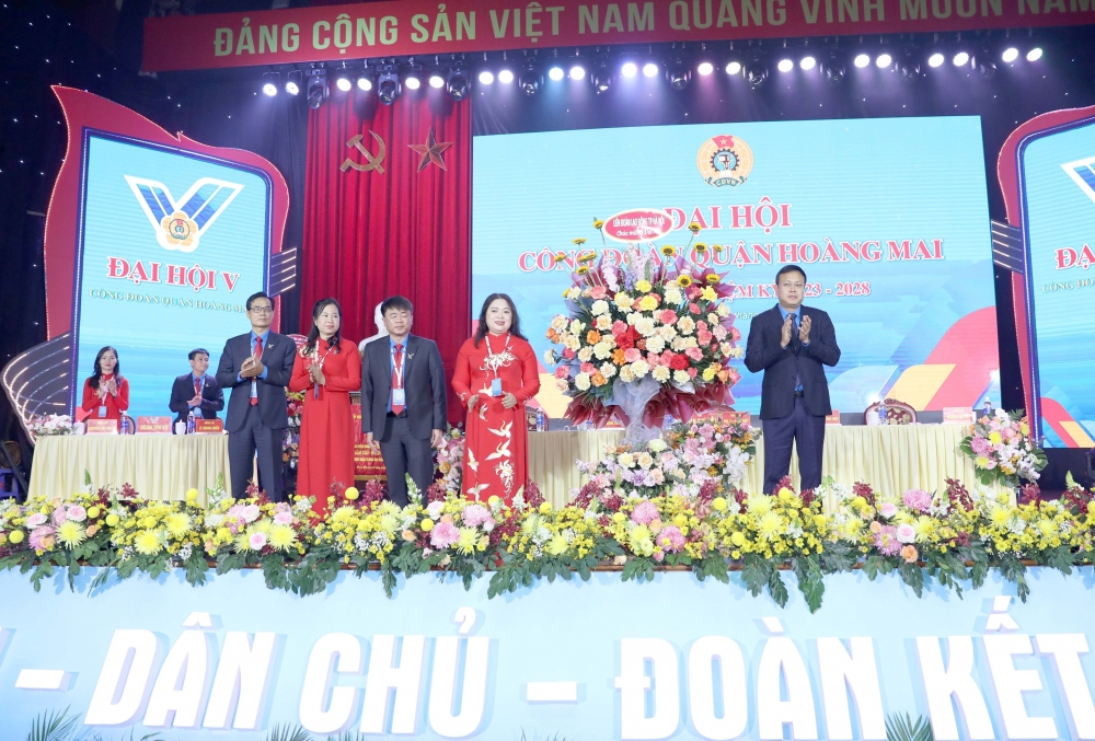 Đại hội Công đoàn quận Hoàng Mai lần thứ V: Đổi mới - Dân chủ - Đoàn kết - Phát triển