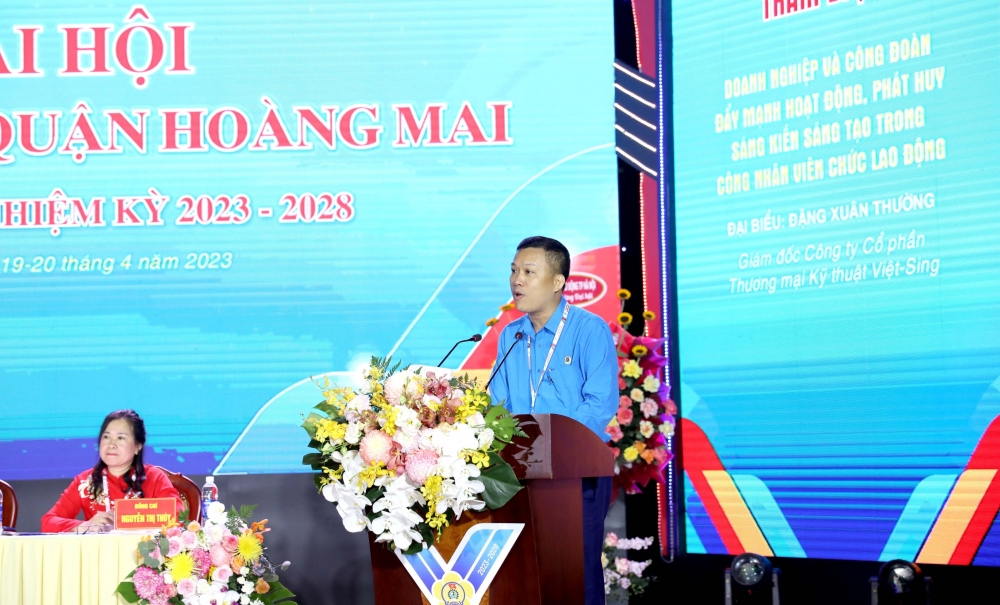 TRỰC TUYẾN HÌNH ẢNH: Đại hội Công đoàn quận Hoàng Mai lần thứ V, nhiệm kỳ 2023 - 2028