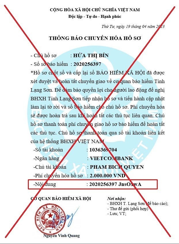Tiếp tục xuất hiện FanPage giả mạo cơ quan BHXH Việt Nam để lừa đảo, chiếm đoạt tài sản