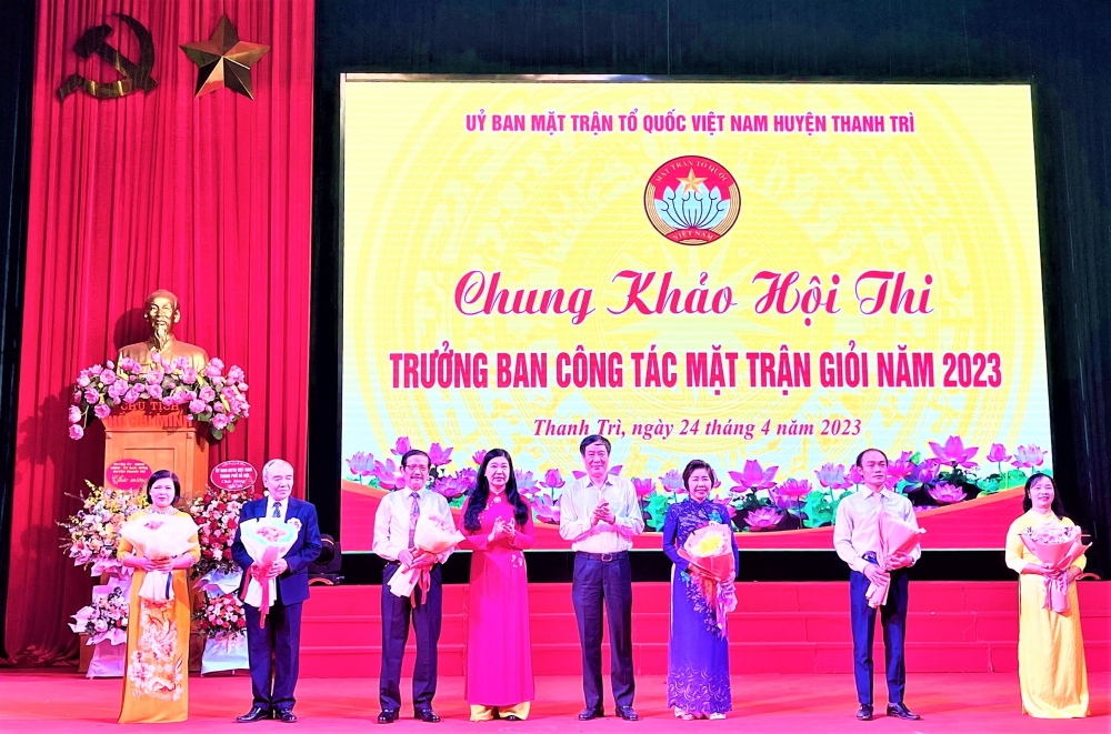 Sôi nổi Hội thi "Trưởng ban Công tác Mặt trận giỏi" huyện Thanh Trì năm 2023