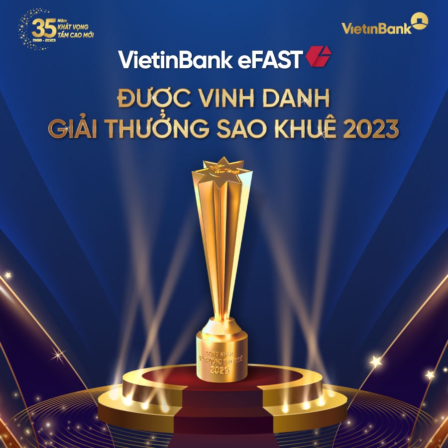 Ngân hàng số cho doanh nghiệp của VietinBank được vinh danh Sao Khuê 2023