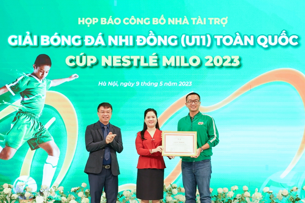 Nestlé MILO đồng hành cùng Giải Bóng đá Nhi đồng toàn quốc