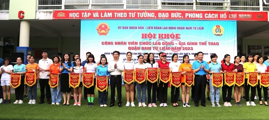 Nam Từ Liêm: Hơn 600 vận động viên tham gia "Hội khoẻ công nhân viên chức lao động - Gia đình thể thao năm 2023"