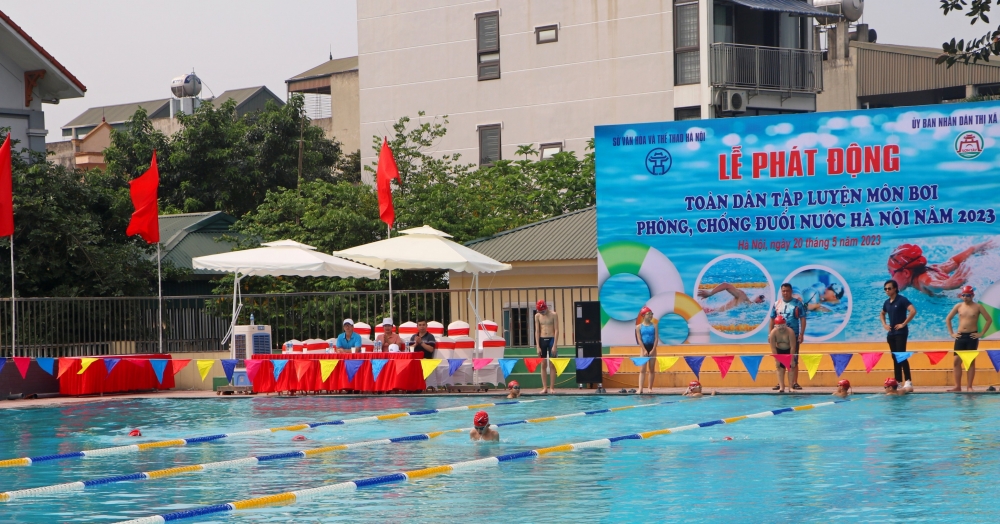 Sơn Tây: Phát động toàn dân tập luyện môn bơi phòng chống đuối nước