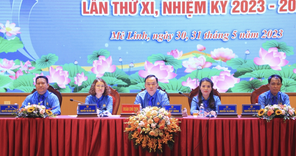 Bầu 17 đồng chí vào Ban Chấp hành Công đoàn huyện Mê Linh khoá XI, nhiệm kỳ 2023 - 2028