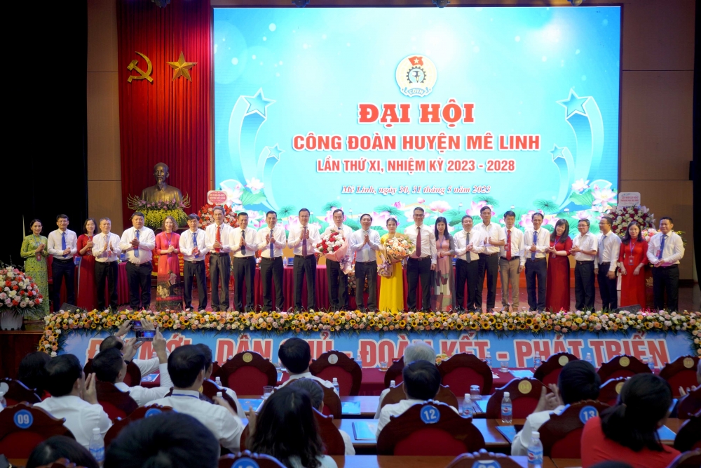 Ông Lê Duy Hưng tái đắc cử chức Chủ tịch Liên đoàn Lao động huyện Mê Linh