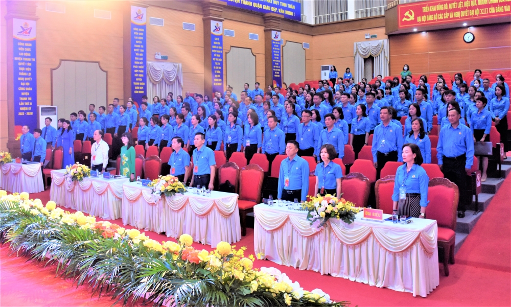 Khai mạc ngày làm việc thứ nhất Đại hội Công đoàn huyện Thanh Trì lần thứ XI