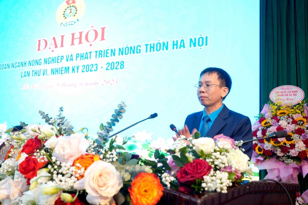 Đồng chí Nguyễn Xuân Hoản tái đắc cử chức Chủ tịch Công đoàn ngành NN&PTNT Hà Nội
