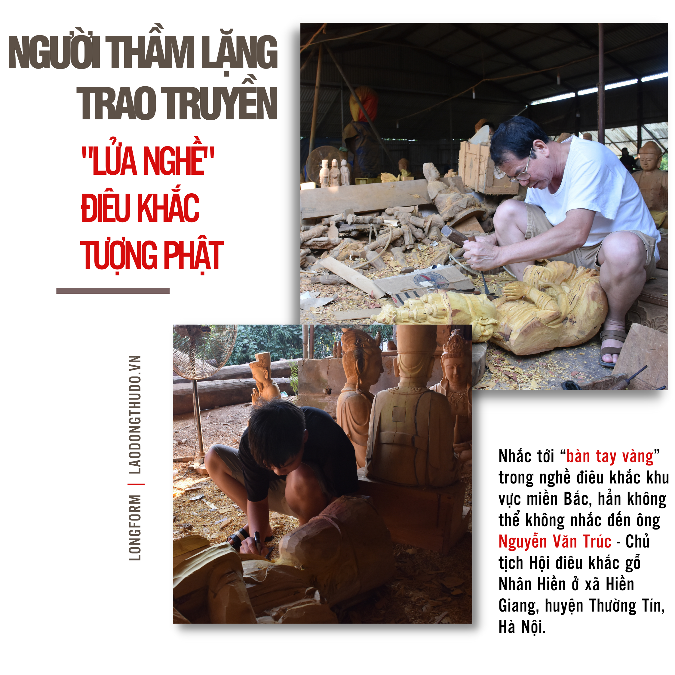 Người thầm lặng trao truyền “lửa nghề” điêu khắc tượng Phật