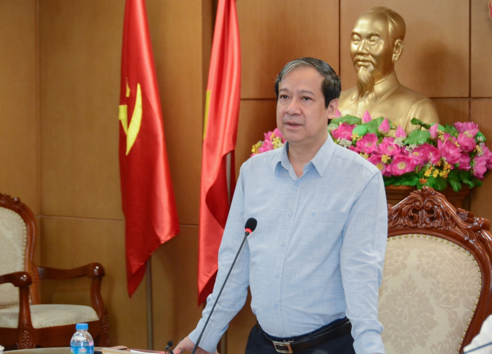 Bộ trưởng Bộ GD&ĐT Nguyễn Kim Sơn phát biểu chỉ đạo tại Hội nghị.