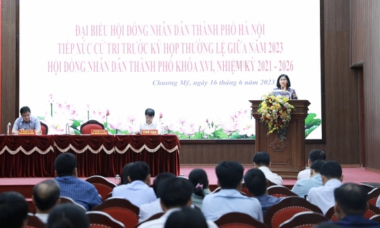 Phó Bí thư Thường trực Thành ủy Hà Nội tiếp xúc cử tri huyện Chương Mỹ