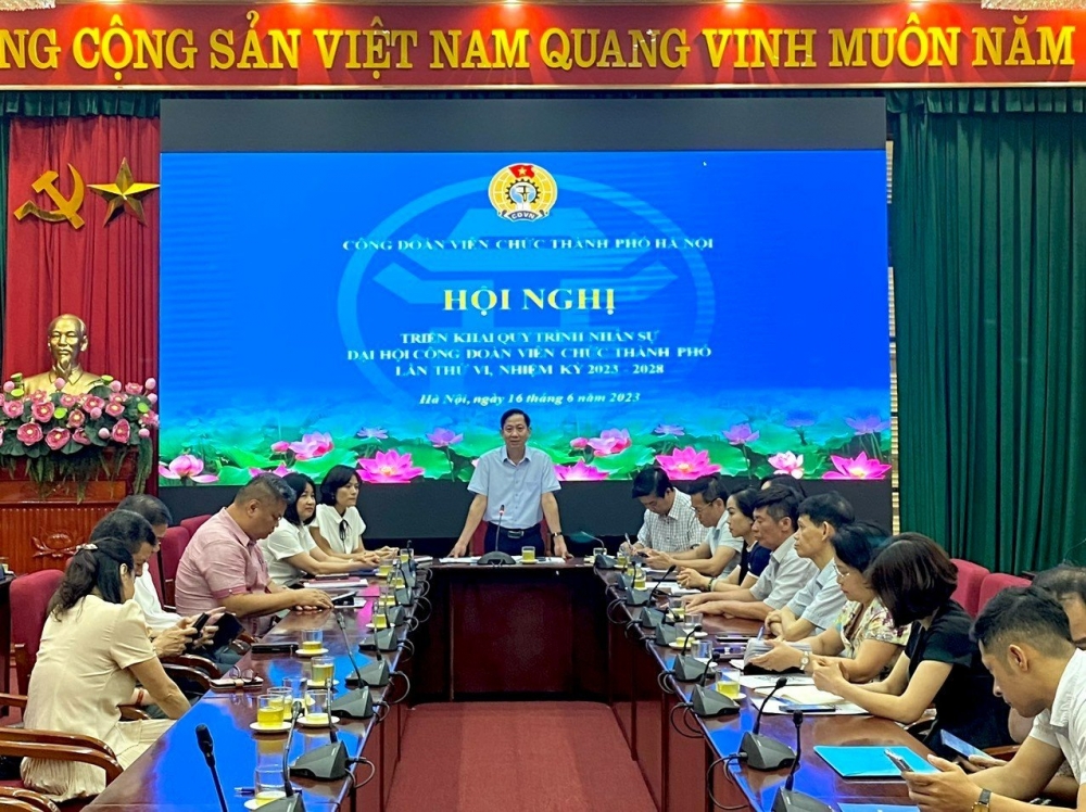 Triển khai quy trình nhân sự Đại hội Công đoàn Viên chức thành phố Hà Nội lần thứ VI
