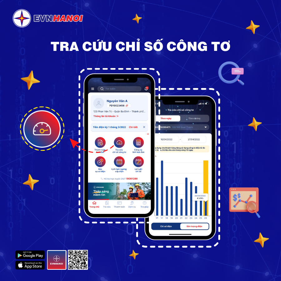 Khách hàng sử dụng điện dễ dàng trải nghiệm dịch vụ số với App EVNHANOI