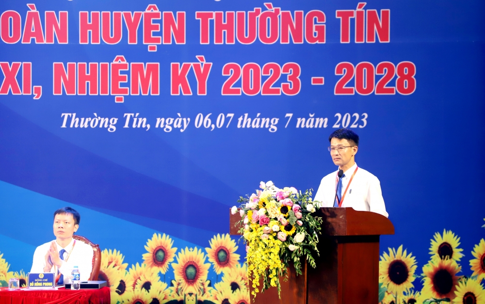 Đồng chí Bồ Xuân Ngọc tái đắc cử chức Chủ tịch Liên đoàn Lao động huyện Thường Tín