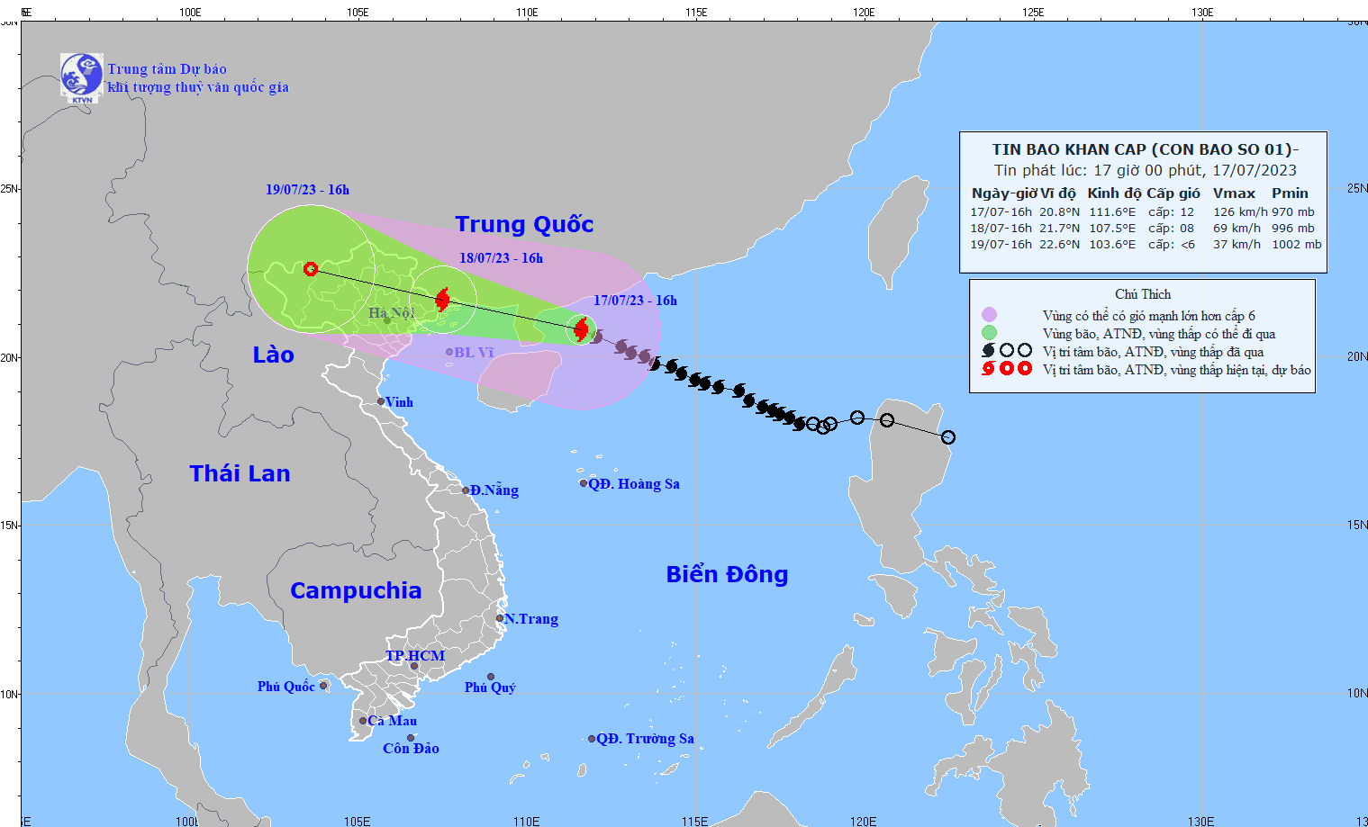 Tin bão mới nhất: Bão số 1 đang tiến nhanh về vùng biển Quảng Ninh sức gió mạnh cấp 12 giật cấp 15
