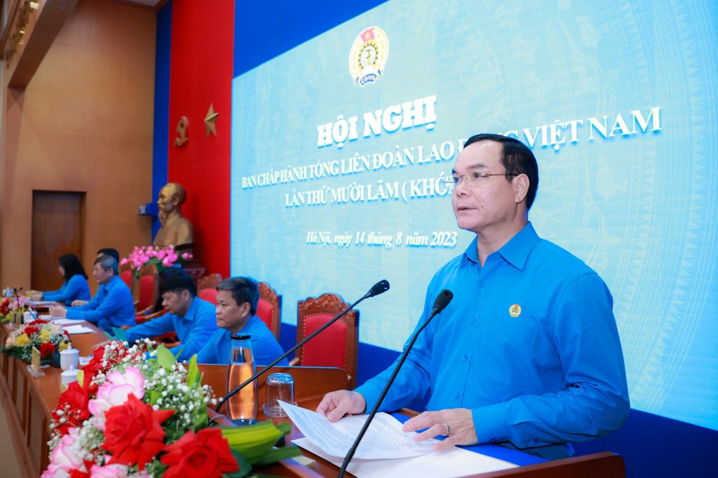 Tổng số đại biểu chính thức triệu tập dự Đại hội XIII Công đoàn Việt Nam là 1.100 người