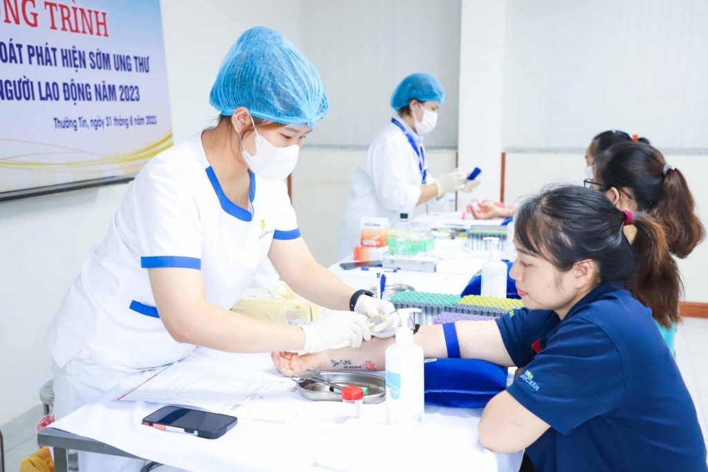 LĐLĐ huyện Thường Tín tổ chức khám sức khỏe miễn phí cho người lao động