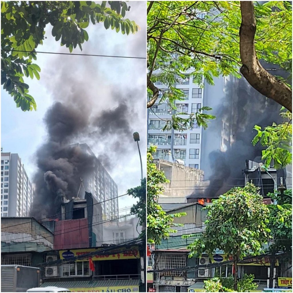 Nhanh chóng dập tắt đám cháy tại đường Tam Trinh