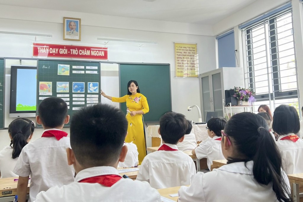 Tiết dạy của cô giáo Đỗ Thanh Hà - Trường tiểu học Phan Chu Trinh (quận Ba Đình)