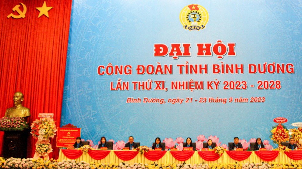 Khai mạc Đại hội Công đoàn tỉnh Bình Dương lần thứ XI, nhiệm kỳ 2023 - 2028