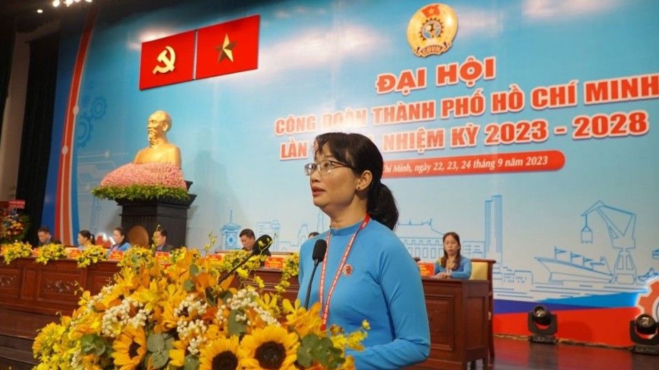 Đồng chí Trần Thị Diệu Thúy tái đắc cử chức Chủ tịch LĐLĐ thành phố Hồ Chí Minh