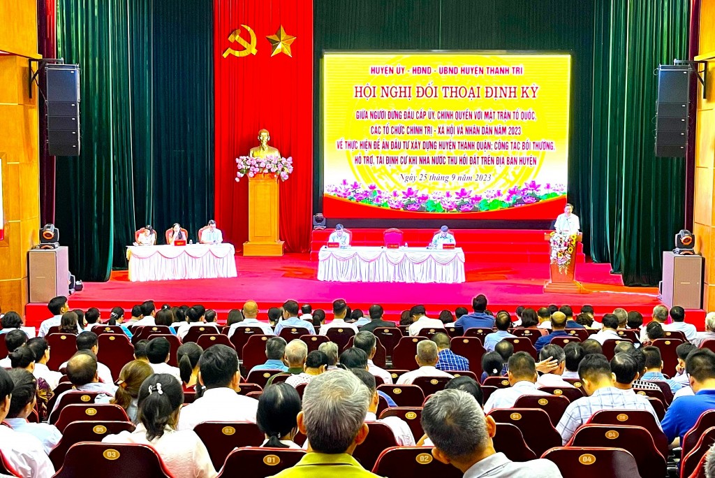 Huyện Thanh Trì: Đối thoại giữa người đứng đầu cấp ủy, chính quyền với nhân dân